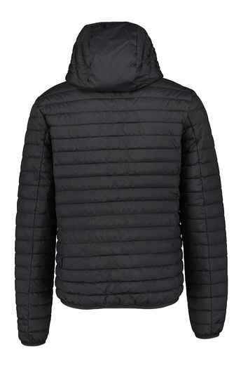 Zwarte padded jas met kap Miro Save The Duck