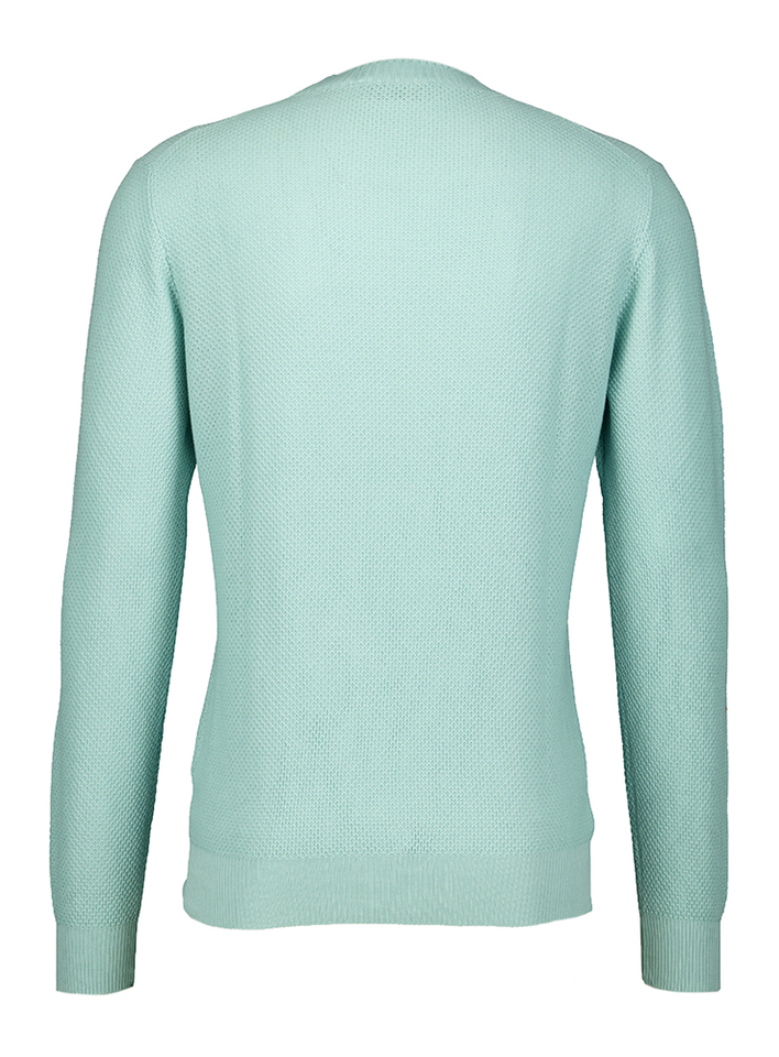 Appelblauwe trui met structuur Gran Sasso