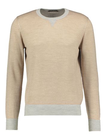 Beige dunne wollen trui Gran Sasso