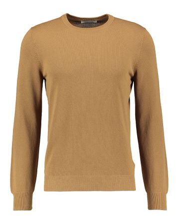 Bruinkleurige katoenen pull met ronde hals Gran Sasso