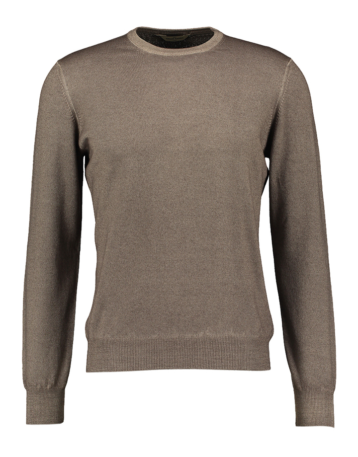 Bruine trui met ronde hals Gran Sasso