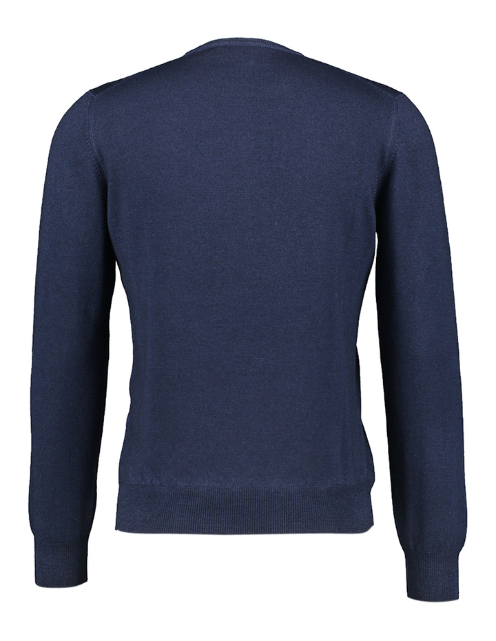 Donkereblauwe trui met ronde hals Gran Sasso