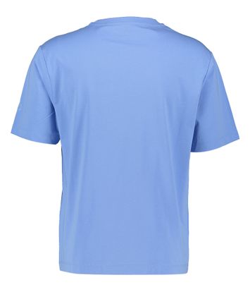 Lichtblauwe katoenen t-shirt met ronde hals en korte mouwen Mos Mosh