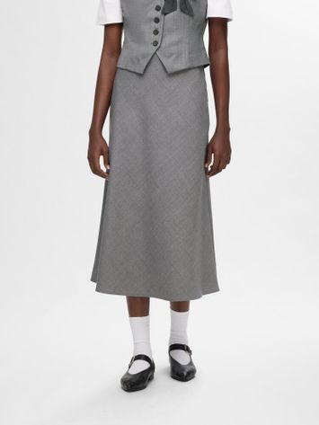 Grijze lange rok Selected 