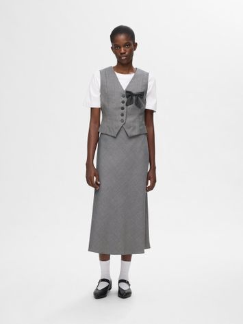 Grijze lange rok Selected 