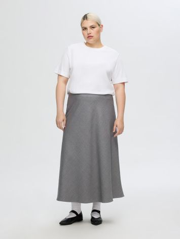 Grijze lange rok Selected 