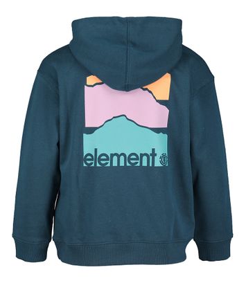 Groenblauwe hoodie met opdruk op de achterkant Element