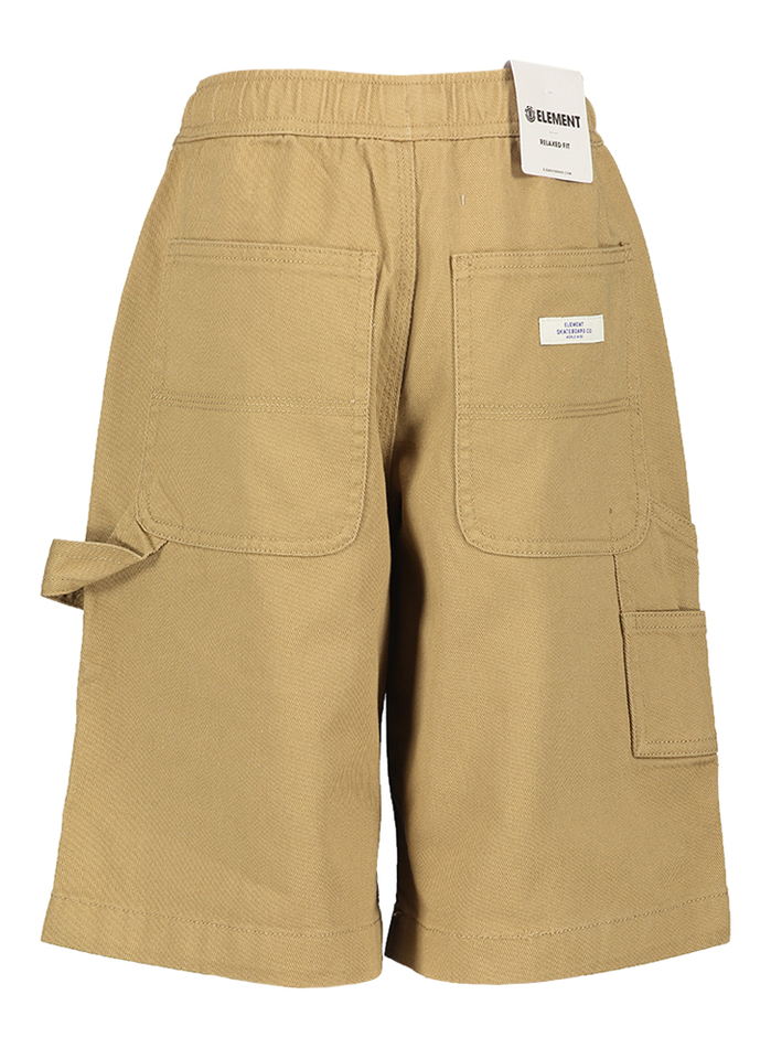 Camel kleurige short met elastiek Element