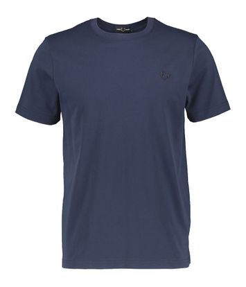 Donkerblauwe T-shirt met logo Fred Perry
