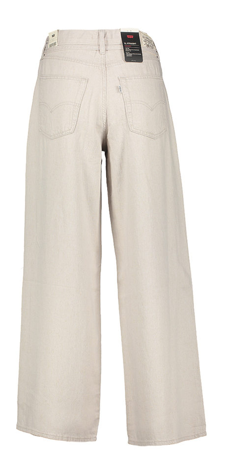 Beige linnen straight leg jeans mid waist Levi's