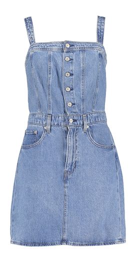 Blauwe Mouwloze jeansjurk Levi's 