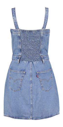 Blauwe Mouwloze jeansjurk Levi's 