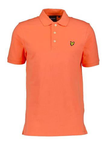 Koraalkleurige katoenen polo Lyle & Scott