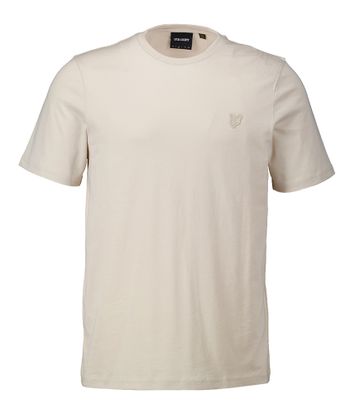 Greige katoenen t-shirt met ronde hals en korte mouwen Lyle & Scott