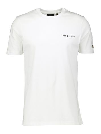 Wit katoenen t-shirt met merklogo Lyle & Scott