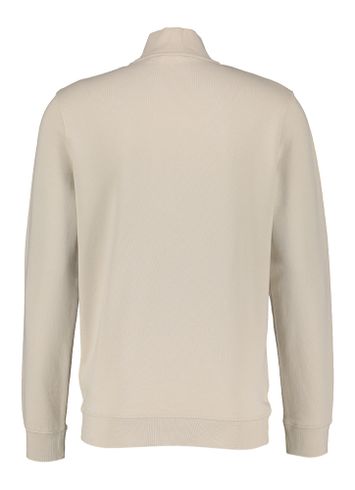 Beige trui met opstaande kraag en korte rits Lyle & Scott