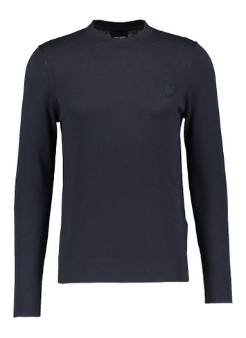 Donkerblauwe katoenen turi met blauw merklogo Lyle & Scott 