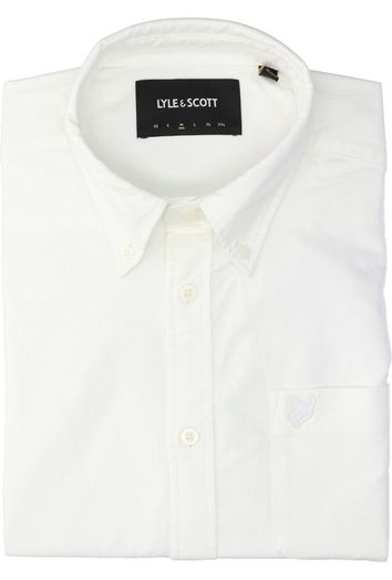 Wit katoenen hemd (regular fit) met lange mouwen Lyle & Scott