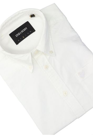 Wit katoenen hemd (regular fit) met lange mouwen Lyle & Scott