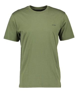 Antwrp Kaki katoenen t-shirt met ronde hals en tekening op de achterkant