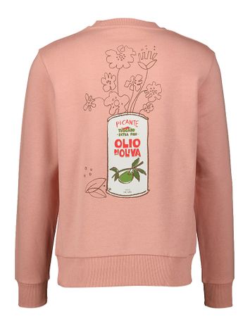 Vieux roze sweater met tekening op de rug Antwrp
