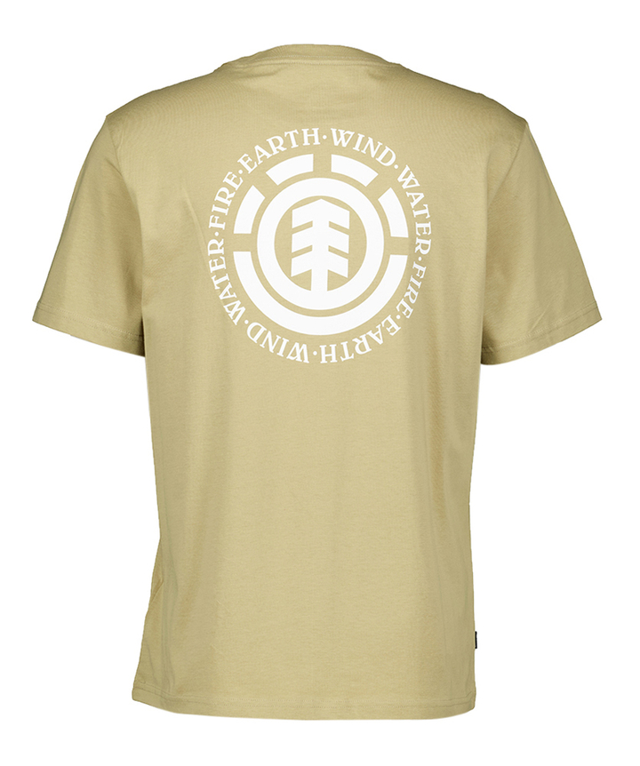 Beige t-shirt met wit logo Element