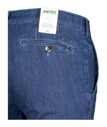 Blauwe chino in jeans look Meyer 