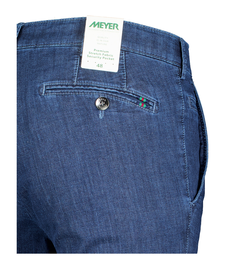 Blauwe chino in jeans look Meyer 