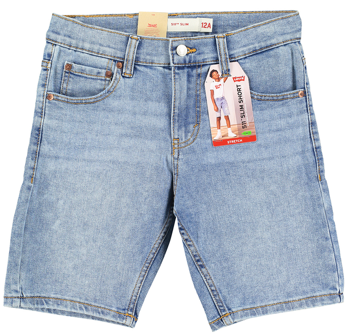 Blauwe slim fit jeans short 511 Levi's