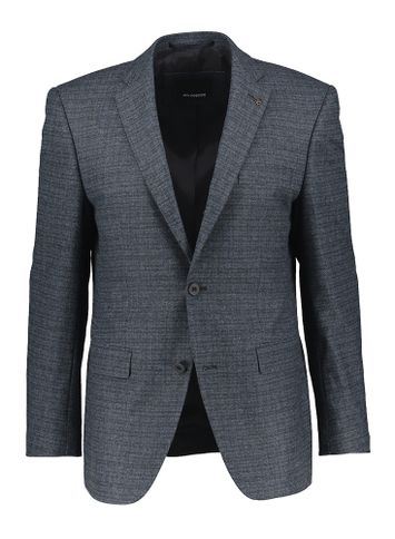 Donkerblauwe geklede blazer met structuur regular fit Roy Robson