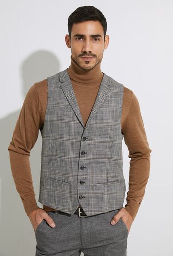 Multicolor gilet met motief en knopen Roy robson