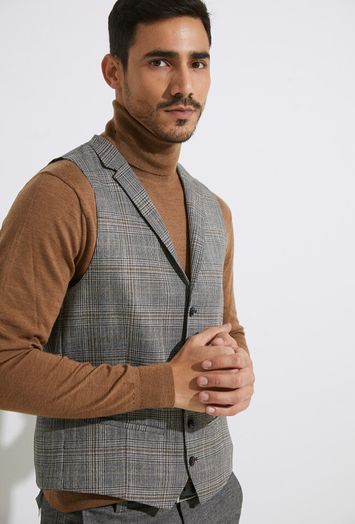 Multicolor gilet met motief en knopen Roy robson
