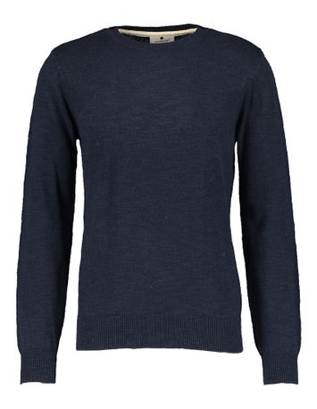 Donkerblauwe katoenen pull met ronde hals Anerkjendt