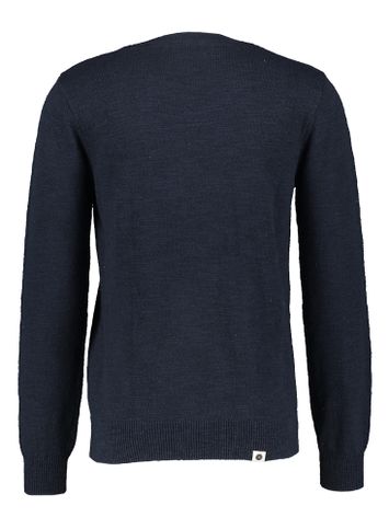 Donkerblauwe katoenen pull met ronde hals Anerkjendt