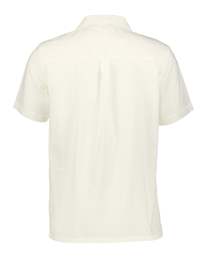 Wit katoenen hemd met korte mouwen Anerkjendt