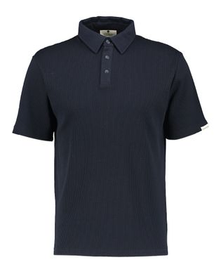 Anerkjendt Donkerblauwe polo met structuur