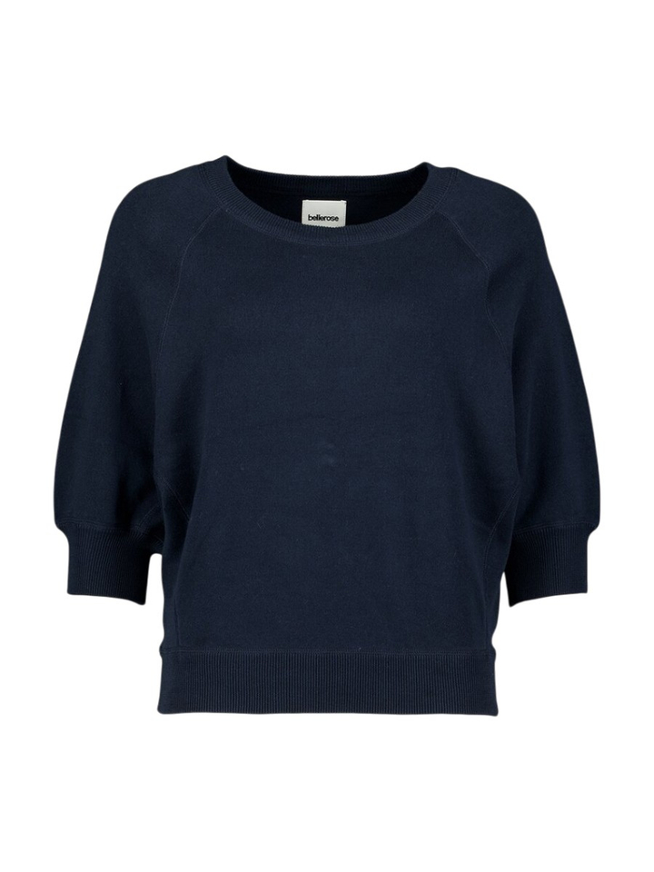 Donkerblauwe katoenen oversized trui Anglet Bellerose