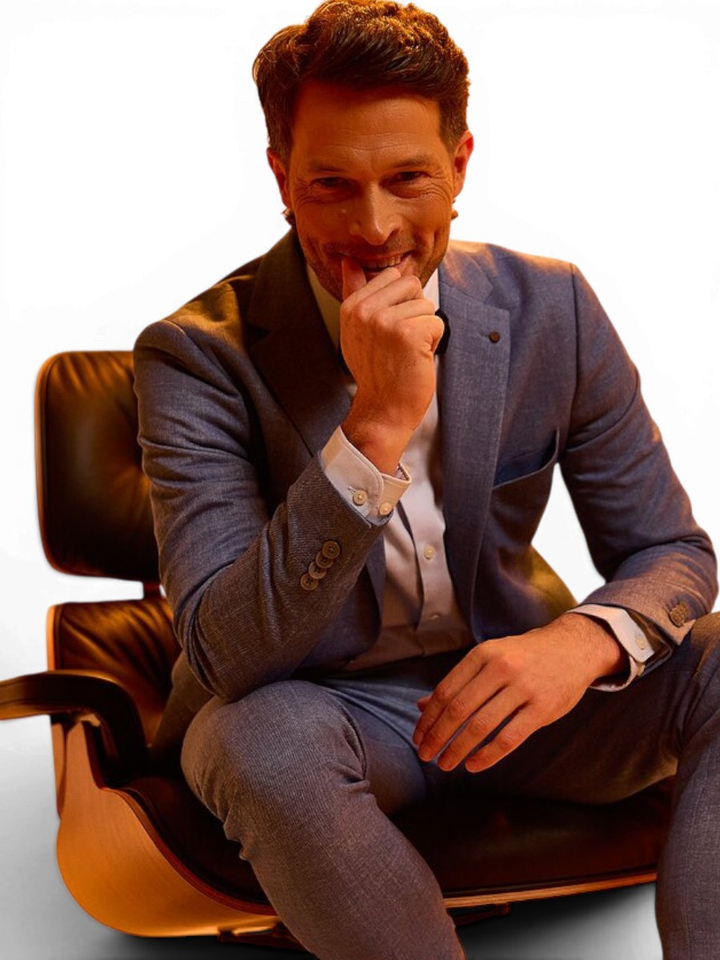 Jeansblauwe blazer Zuitable