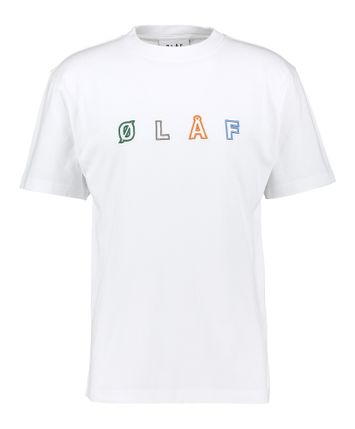 Witte t-shirt met merknaam Olaf 