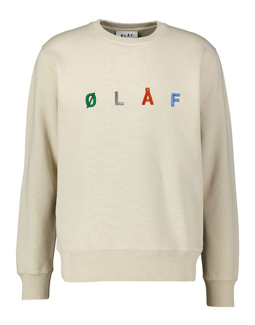 Beige sweater met merknaam Olaf