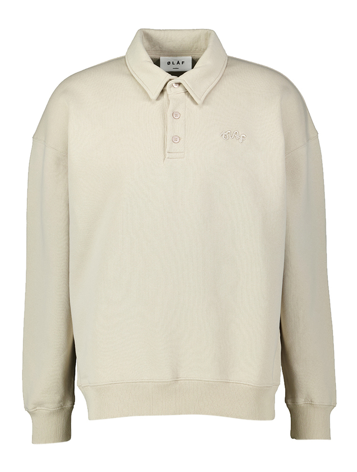 Beige trui met kraag Olaf