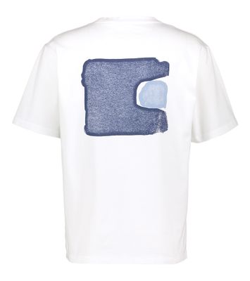 Witte katoenen t-shirt met korte mouwen en opdruk op de achterkant Dojo Castart
