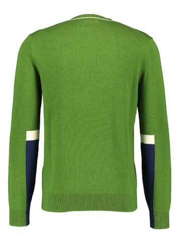 Groene sweater met kleurdetail aan de mouw Kento Castart