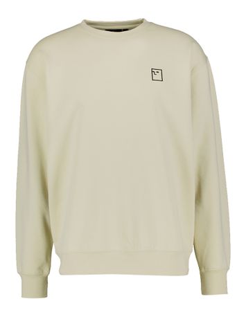 Cement kleurige sweater met logo Blockhead NNSN