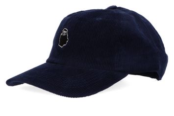 Donkerblauwe ribfluwelen pet NNSN