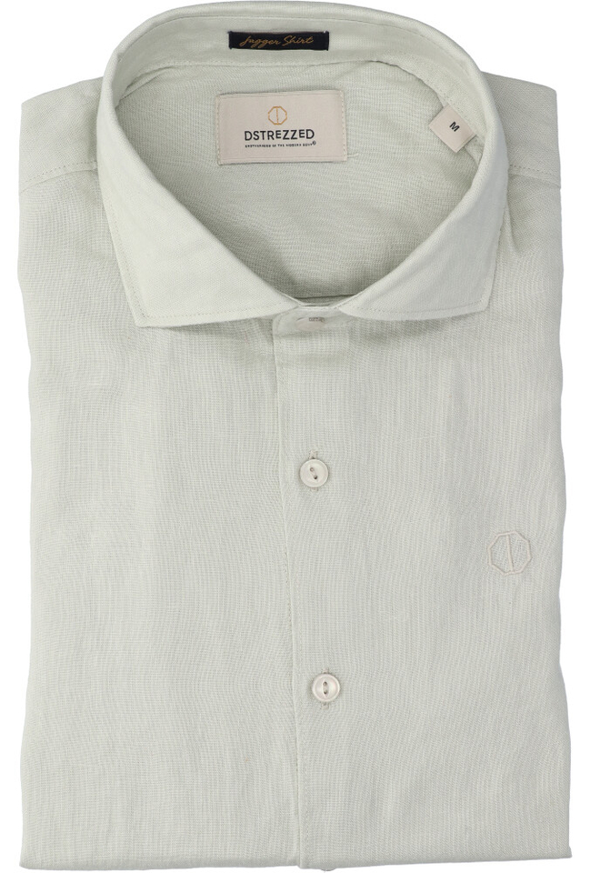 Mineral grey linnen hemd (regular fit) met lange mouwen Dstrezzed