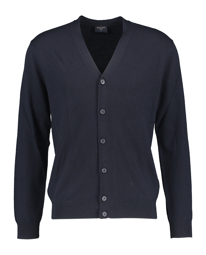 Blauwe gilet met knopen Olymp