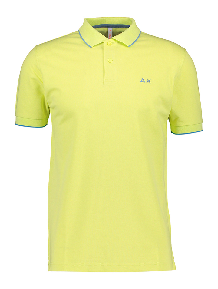 Fluo gele polo met korte mouwen Sun 68