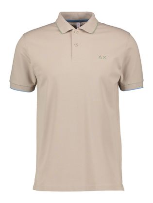 Sun68 Beige polo met mer kleurrijk detail Sun 68