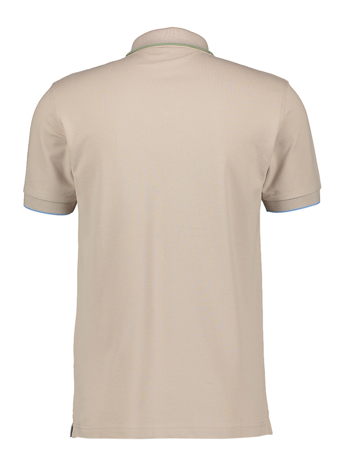 Beige polo met mer kleurrijk detail  Sun 68